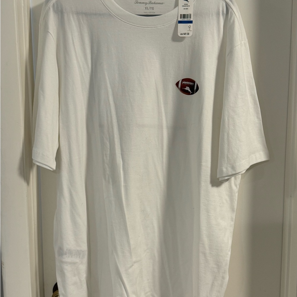 Tommy Bahama Football White Short Sleeve Tee